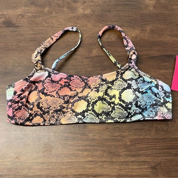 NEW Xhilaration Multicolor Snakeskin Two Piece Bikini Set Size XS - Picture 6 of 9